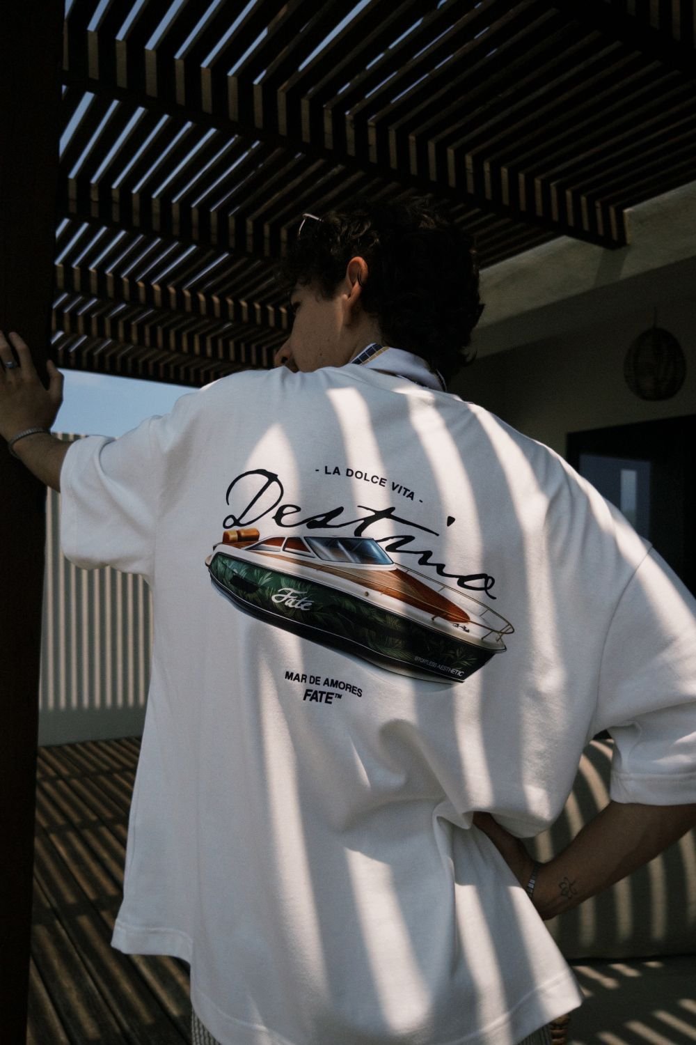 T-Shirt Oversize Blanc Premium “Destino – La Dolce Vita” | Streetwear