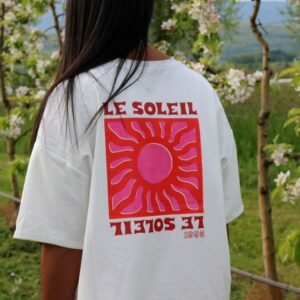 T-Shirt Oversize Blanc Premium “Le Soleil 1995” | Streetwear